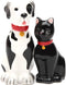 Dog and Cat Good Friends Magnetic Ceremic Salt and Pepper Shakers Set