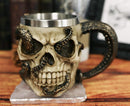 Ebros Shipwrecked Skeleton With Octopus Drinking Mug Beverage Drinkware