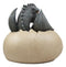 Large Nightfury Baby Dragon Hatchling In Egg Statue 10"Long Legends And Fantasy