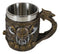 Norse Viking God Thor Mjolnir Hammer With Longship Dragon Boat Coffee Mug Cup