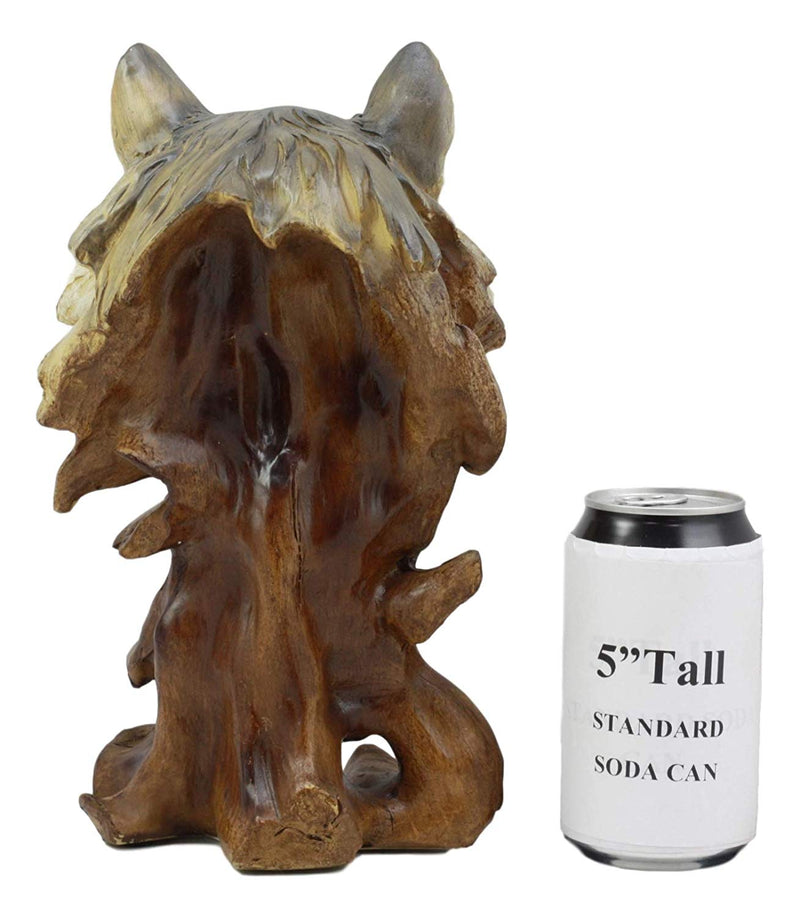 Ebros Large Wildlife Woodlands Gray Wolf Bust Statue 10.75" Tall Wolf Head Sculpture
