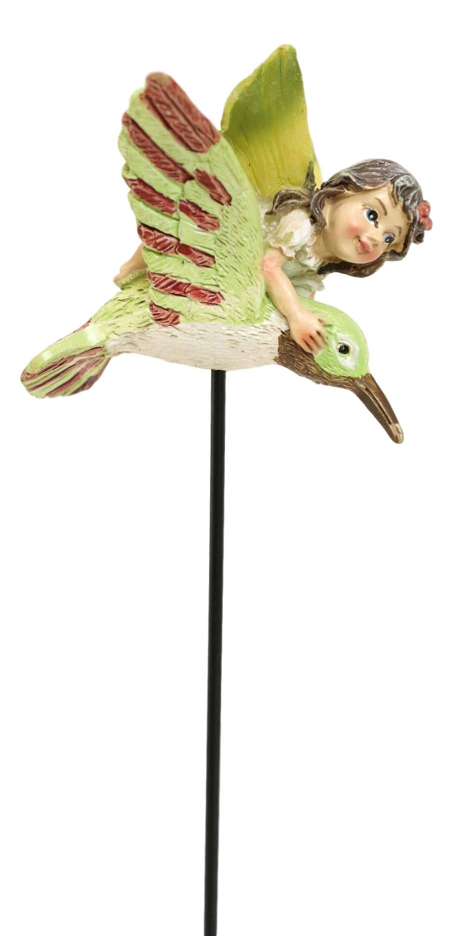 Ebros Fairy Garden Baby Fairies Riding On Stakes Set of 3 Figurine 10"H