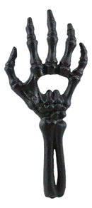 Rustic Cast Iron Black Gothic Skeletal Bone Skeleton Hand Bottle Cap Opener