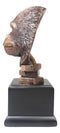 Rainforest Silverback Gorilla Head Bust Statue in Bronze Electroplated Finish