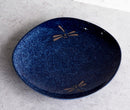 Pack Of 6 Made In Japan Blue Tombo Dragonfly Small Appetizer Salad Coupe Plate