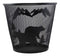 Rustic Black Bears By Pine Trees And Mountains Metal Wire Waste Basket Trash Bin