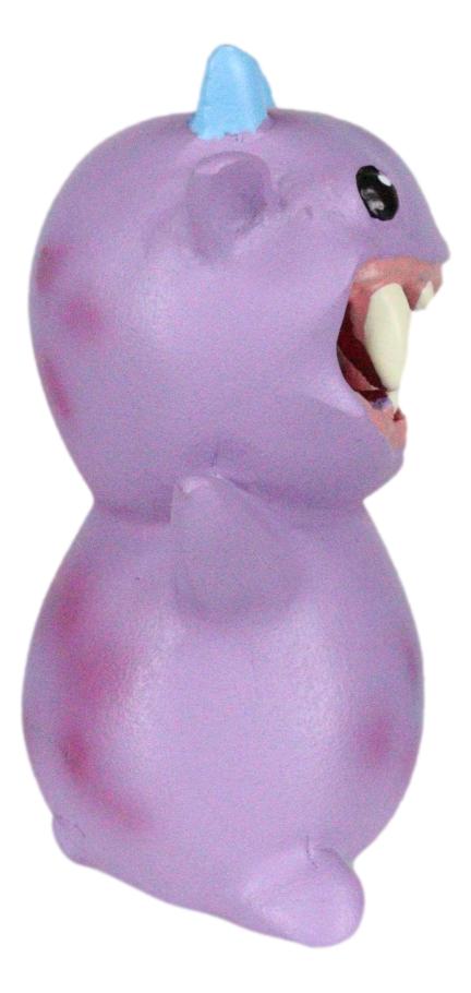 Underbedz Blue Horned Toothed Purple Polkadot GuGu Monster Small Figurine