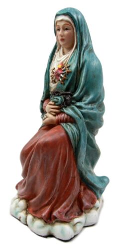 Ebros Gift Our Lady Of Seven Dolors Figurine Mother Of Sorrows Mater Dolorosa Sculpture 6.75" H