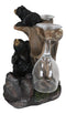 Ebros Gift 10" Tall Climbing Black Bear Liquor Wine Glasses and Bottle Valet Holder Decorative Figurine