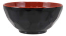 Ebros Ridged Red And Black Melamine 8 oz Rice Miso Appetizer Soup Bowl Pack Of 6