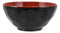 Ebros Ridged Red And Black Melamine 8 oz Rice Miso Appetizer Soup Bowl Pack Of 6