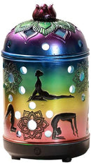 Ebros Rainbow 7 Chakra Colors Lotus Mandala Yoga Essential Oil Diffuser Aromatherapy