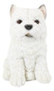 Sitting West Highland Terrier White Westie Puppy Dog Decorative Figurine