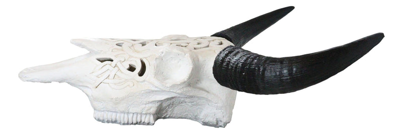 Southwest Great Plains Bison Ox Steer Bull Stencil Tooled Skull Wall Decor 19"H