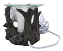 Ebros White Wolf Howling Electric Oil Burner Tart Warmer Statue Night Light