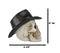 Western Cowboy Rodeo Skull Statue 6.75"Long Day Of The Dead Skull Figurine