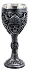 Viking Warrior Of Valhalla Skull Wine Goblet Gothic Celtic Knotwork Chalice