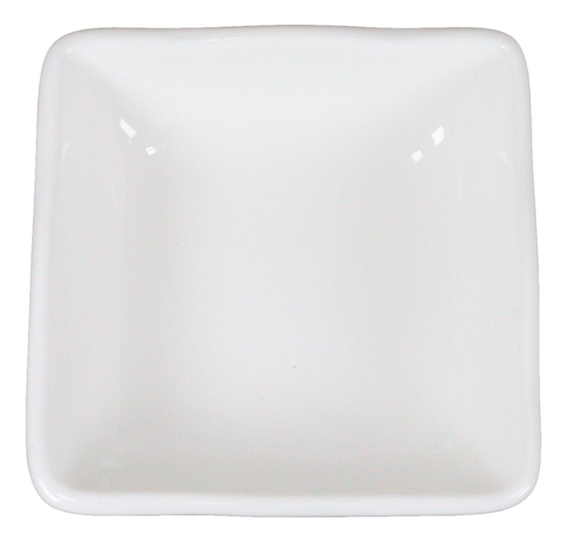 Ebros Contemporary Wavy Artistic Design White Porcelain Condiments Ketchup Mustard BBQ Soy Sauce Dipping Bowl or Dish 2oz Pack of 6 Bowls - Ebros Gift