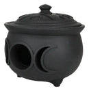 Wicca Triple Moon Goddess Cutout Cauldron Pot For Trinkets Crystals Holder