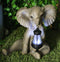 Ebros The Adorable Pachy Elephant Garden Patio Figurine W/ Solar LED Light Lantern Lamp 13.75"H