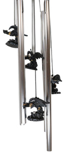 Armored Battle Dragon Crystal Sphere Resonant Relaxing Wind Chime Garden Patio