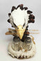 American Bald Eagle And Nest Salt And Pepper Shakers Holder Set Home Decor