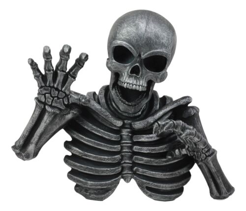 Thriller Graveyard Morbid Clawing Skeleton Wall Decor Dead Skull Hanging Statue