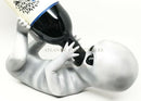 Extra Terrestrial Alien UFO Outer Space Colony Wine Bottle Holder Figurine Decor