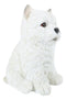 Sitting West Highland Terrier White Westie Puppy Dog Decorative Figurine