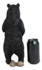 Western Rustic Forest Standing Black Bear Statue 12"H Cabin Lodge Bears Figurine