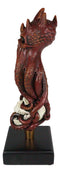 Ebros Red Octopus Demon King Crushing Skull Novelty Beer Tap Handle Figurine With Base