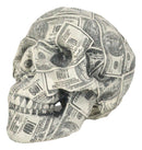 Fortune Lottery Benjamin Franklins Bank C-Note Money Bill Prints Skull Figurine