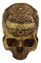 Tibetan Buddhist And Hindu Kapala Tantric Ritual Skull Statue With Ashtamangala