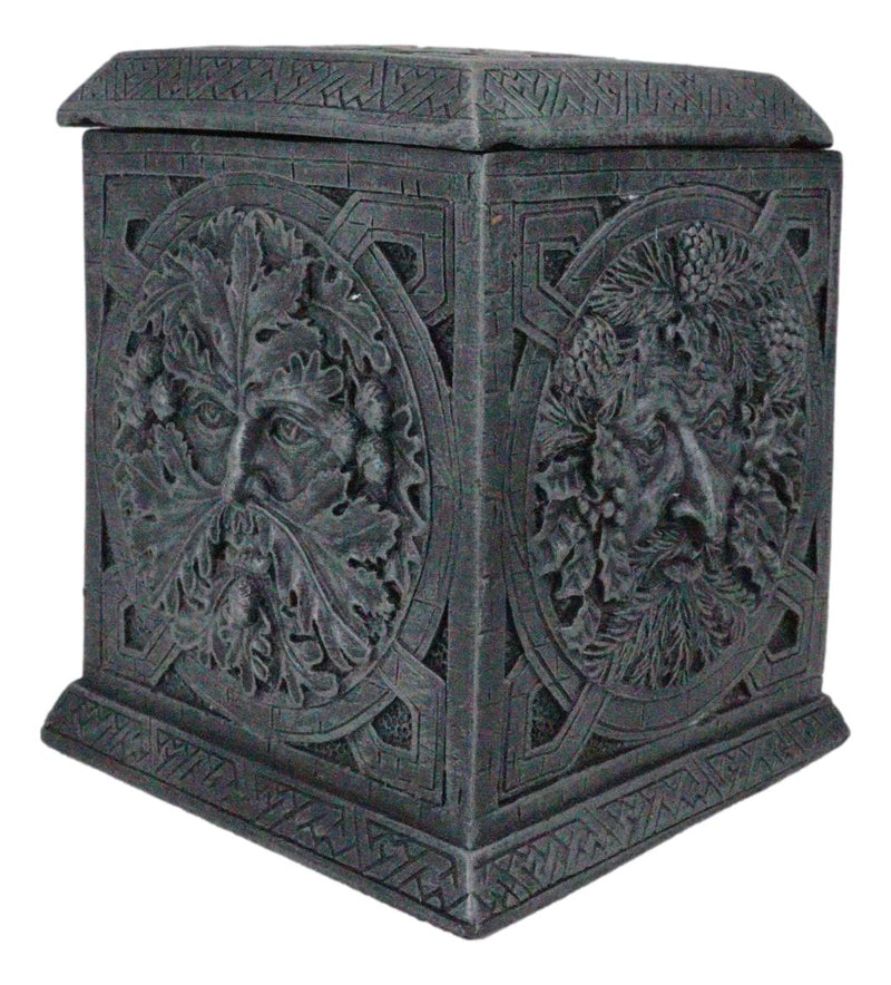 Wiccan Celtic Greenman Four Seasons Spring Summer Fall Winter Decorative Box