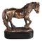 Rustic Western Clydesdale Tinker Mare Horse Pony Figurine With Trophy Base