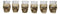 Ebros Grinning Skull Shot Glass Set of 6 Altar of Skulls Skeleton Ossuary Skull