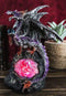 Ebros Lavender Dragon with LED Light On Lava Mountain 8.5 Inches Tall Fantasy