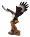 Ebros 7" Tall Bald Eagle Descending On Tree Branch Decorative Figurine Resin