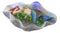 Ebros Sheila Wolk Elan Vital Sculpture Red Haired Mermaid Sleeping On Water Lilies With Koi Fishes In A Giant Clam Shell Pond Figurine Fantasy Mermaids Pirates Sirens Decor Statue 6.75"Long