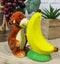 Rainforest Ape Monkey Loves Yellow Banana Salt And Pepper ShakerS Ceramic Set