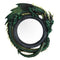 Gothic 11.75" Tall Jade Pagoda Green Intertwined Dragon Round Wall Mirror Plaque