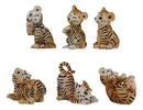 Ebros Jungle Playful Bengal Orange Tiger Cubs Mini Figurines Forest  Tigers