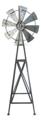 41" Oversized Galvanized Metal Rustic Country Farm Agricultural Windmill Outpost