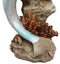 Ebros Gift Large Aquamarine Goddess Mermaid Maiden Sitting On Sea Rock Figurine 17.75"H