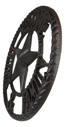 Ebros 10" D Rustic Cast Iron Welcome Family & Friends Wall Sign Western Star Circle