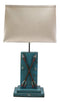 Ebros 26"H Rustic Blue Distressed Wood 2 Crossed Friendship Arrows Table Lamp