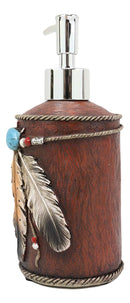 Ebros Southwestern 3 Feathers Dream Catcher Liquid Soap Or Lotion Pump Dispenser