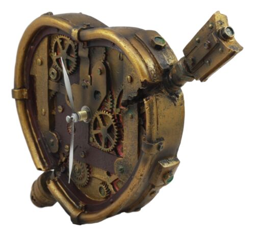 Ebros Valentine's Steampunk Cupid Arrow Pierced Heart Decorative Wall Clock
