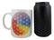 Pack Of 2 Flower Of Life Sacred Cosmic Geometry Bone China Coffee Mug Cups 12oz