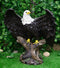 Large 18"H Wings Of Glory Perching Grand Bald Eagle Statue Home Garden Figurine